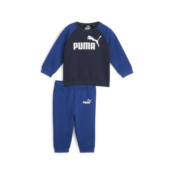 Minicats Essentials Raglan Jogger Set Toddler in Cobalt Glaze, Size 0/3M, Cotton/Polyester by PUMA