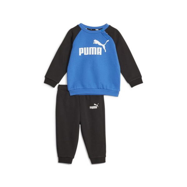 Minicats Essentials Raglan Jogger Set Toddler in Racing Blue, Size 0/3M, Cotton/Polyester by PUMA