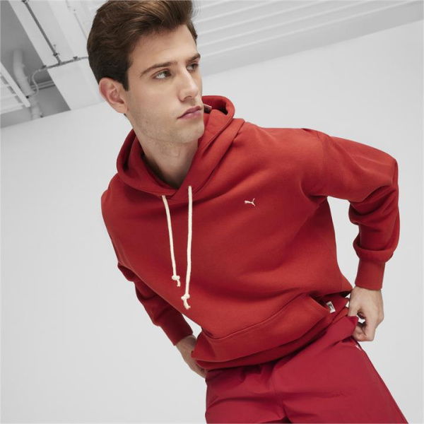 MMQ Men's Hoodie in Club Red, Size Large, Cotton by PUMA