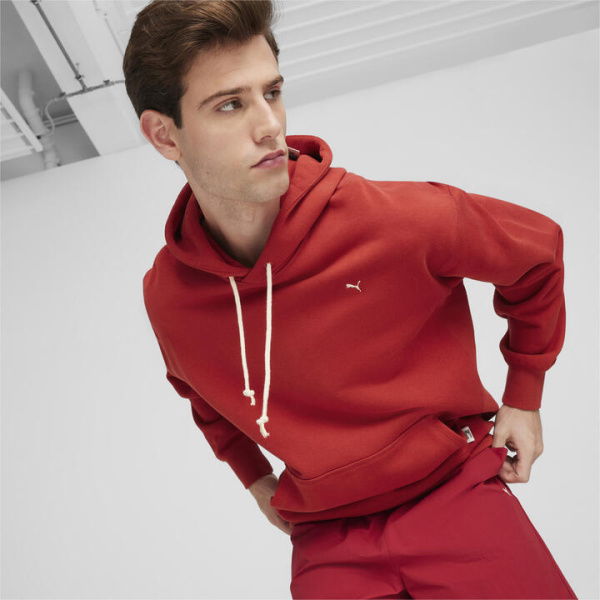 MMQ Men's Hoodie in Club Red, Size XS, Cotton by PUMA