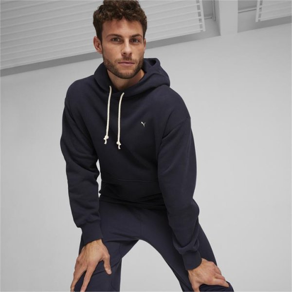 MMQ Men's Hoodie in New Navy, Size Small, Cotton by PUMA