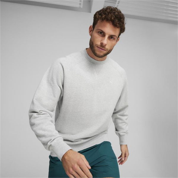 MMQ Men's Sweatshirt in Light Gray Heather, Size XS, Cotton by PUMA