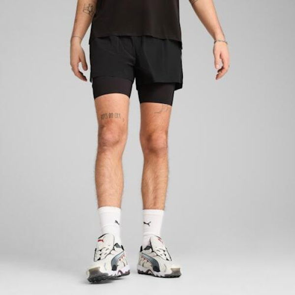 MMQ SPORT Men's Running Shorts in Black, Size Small, Nylon/Elastane by PUMA