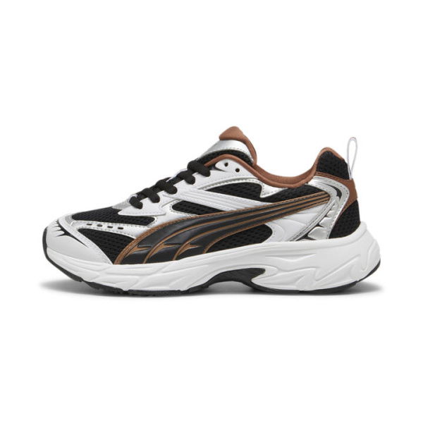 Morphic Metallic Women's Sneakers in Black/Brown Mushroom, Size 5.5, Textile by PUMA Shoes