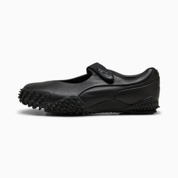 Mostro Fey Leather Unisex Shoes in Black, Size 5, Synthetic by PUMA Shoes