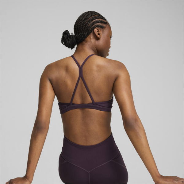 MOVE CLOUDSPUN Women's Training Bra in Midnight Plum, Size Large, Polyester/Elastane by PUMA