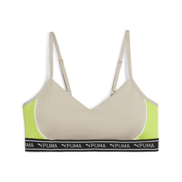 MOVE STRONG Women's Training Bra in Putty, Size Large, Polyester/Elastane by PUMA