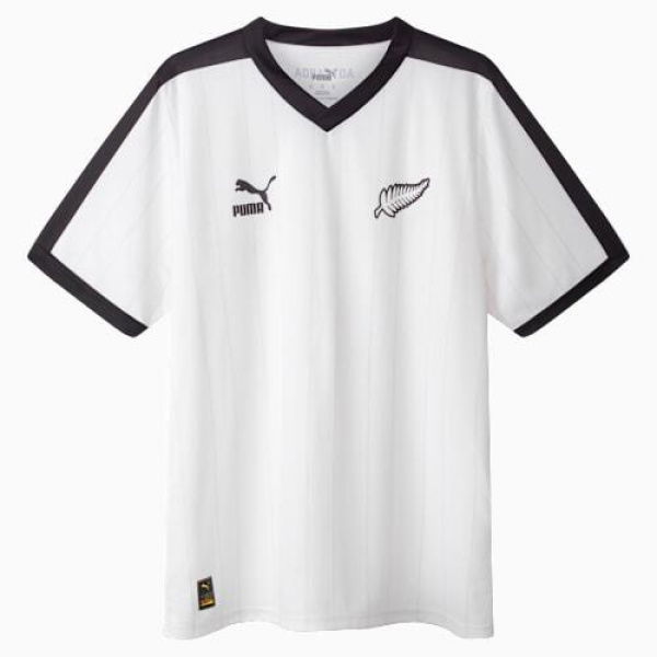 New Zealand All Whites Football 2025 Men's Fan Shirt in White/Black/Nzf, Size XL by PUMA