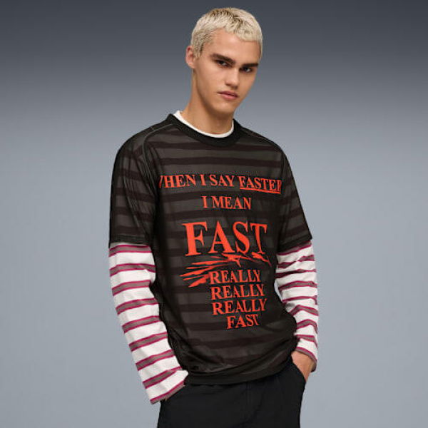 Nine To Five Mesh Top Unisex in Black, Size XS, Polyester/Elastane by PUMA