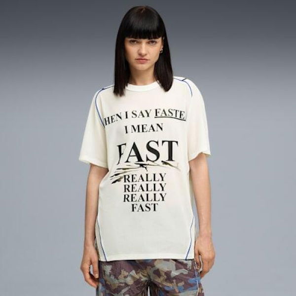 Nine To Five Mesh Top Unisex in Warm White, Size XS, Polyester/Elastane by PUMA