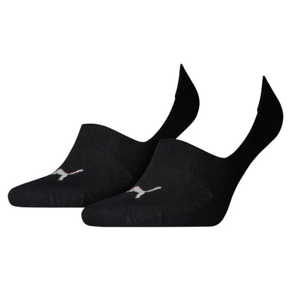 No-Show Socks (2 Pairs) Unisex in Black, Size 3.5
