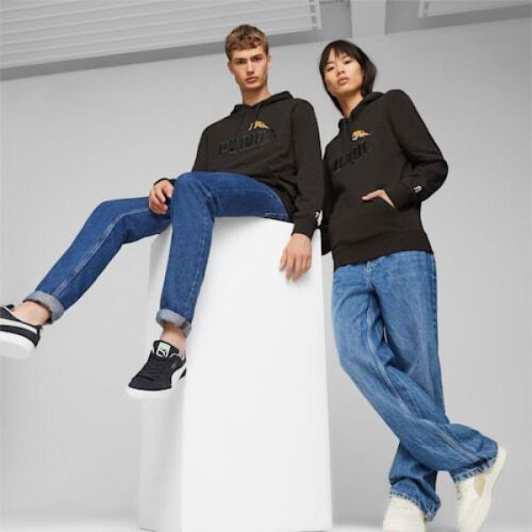 No.1 Logo Hoodie in Black, Size Large, Cotton by PUMA