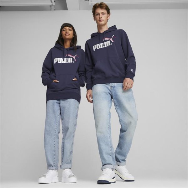 No.1 Logo Hoodie in Navy, Size 2XL, Cotton by PUMA