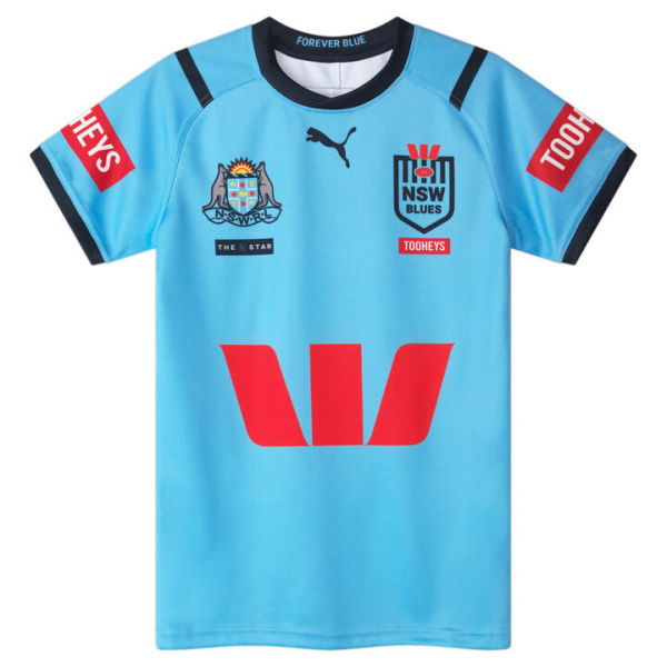 NSW Blues 2024 Menâ€™s Replica Jersey Shirt in Bel Air Blue/Dark Sapphire/Nsw Home, Size Small by PUMA