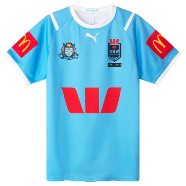 NSW Sky Blues 2024 Unisex Replica Jersey Shirt in Bel Air Blue/White/Nsw Sky Blues, Size Small by PUMA