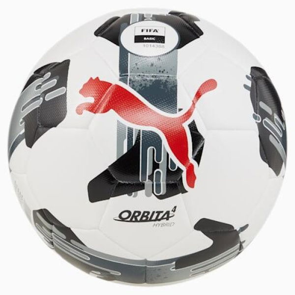 Orbita 4 Hybrid Football (FIFAÂ® Basic Quality) in White/Black, Size 5 by PUMA