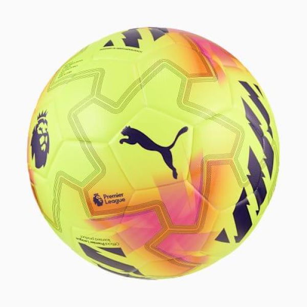 Orbita Match Premier League Lights Football (FIFAÂ® Quality) in Fluo Yellow/Multicolor, Size 5 by PUMA