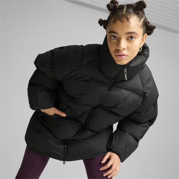 Oversized Puffer Women's Jacket in Black, Size Small, Nylon by PUMA