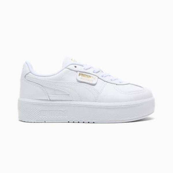 Palermo Elevata Leather Sneakers Women in White, Size 10.5, Synthetic by PUMA