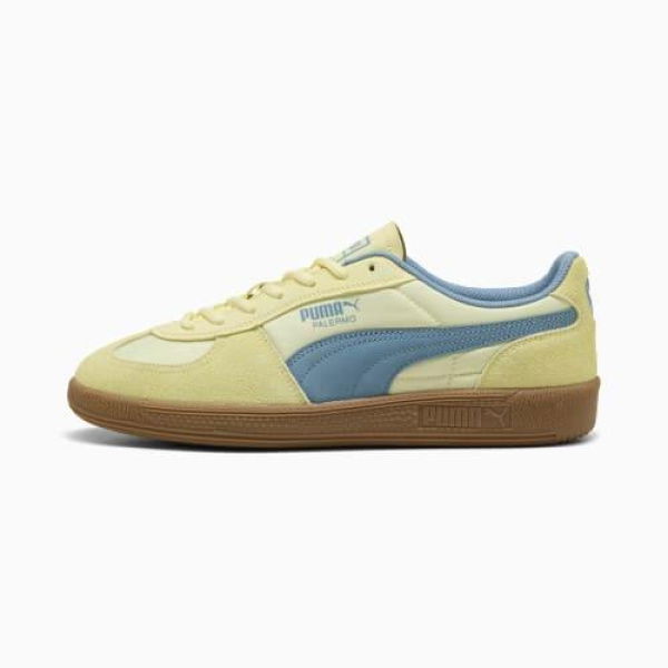 Palermo Pop Unisex Sneakers in Gold Moon/Cool Blue, Size 7 by PUMA