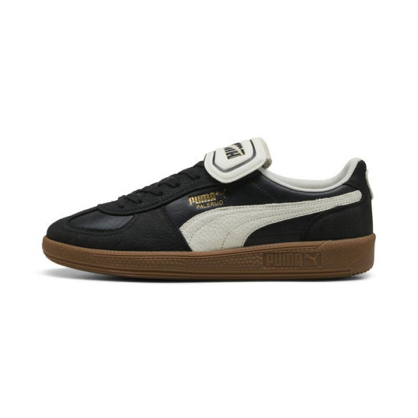 Palermo Premium Sneakers in Black/Warm White, Size 10.5, Textile by PUMA Shoes