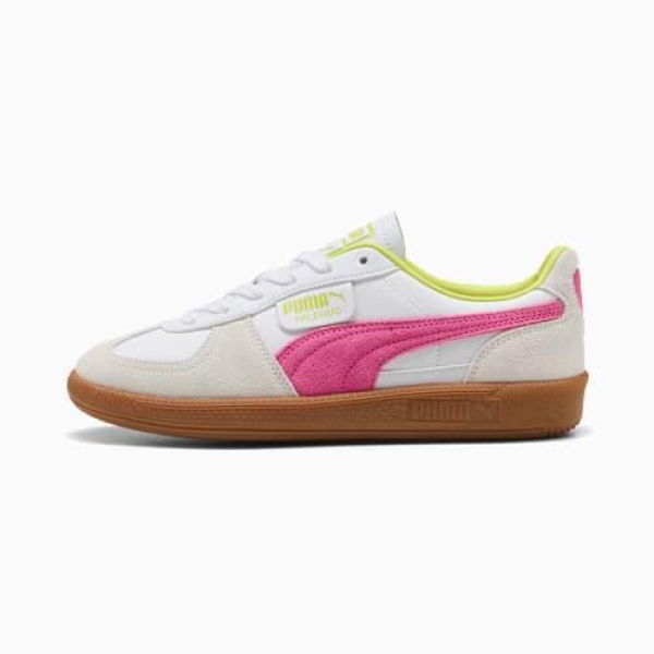 Palermo Sneakers Unisex in White/Fluro Pink Pes, Size 4 by PUMA Shoes