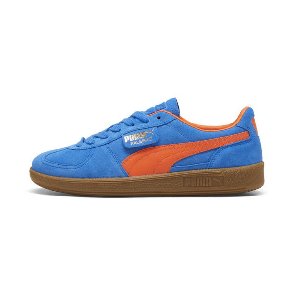 Palermo Unisex Sneakers in Hyperlink Blue/Flame Flicker/Gum, Size 4.5, Synthetic by PUMA Shoes