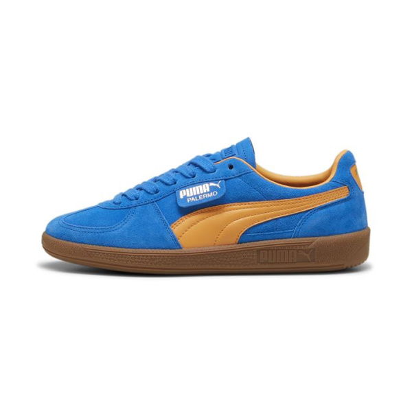 Palermo Unisex Sneakers in Ultra Blue/Clementine/Gold, Size 10, Rubber by PUMA