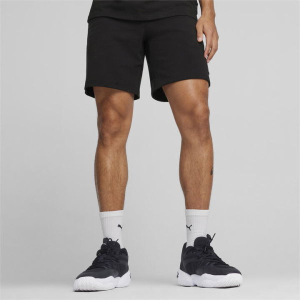 Pivot Men's Basketball Sweat Shorts in Black, Size Small, Cotton/Elastane by PUMA