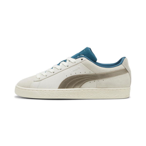 PLAY LOUD Suede Sneakers Unisex in Warm White/Cold Green, Size 10, Textile by PUMA Shoes