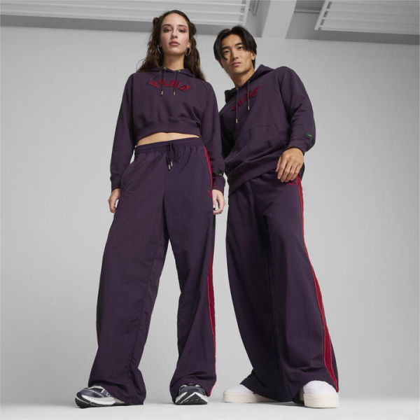 PLAY LOUD T7 Track Pants Unisex in Midnight Plum, Size Medium, Polyester by PUMA