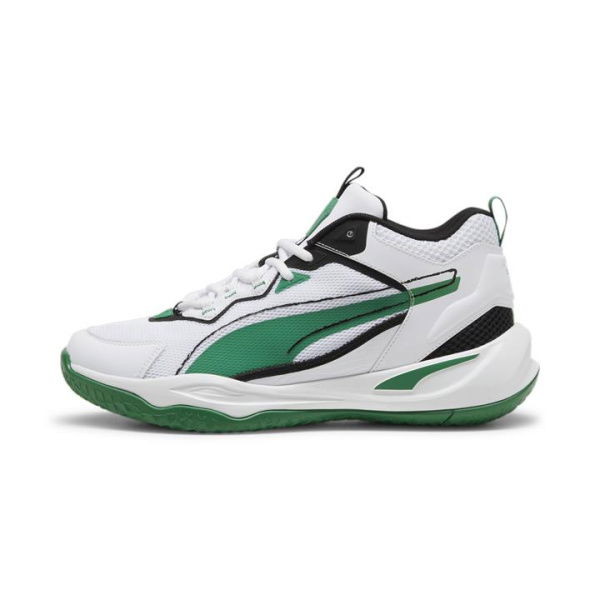 Playmaker 2023 Unisex Sneakers in White/Archive Green/Black, Size 10, Synthetic by PUMA