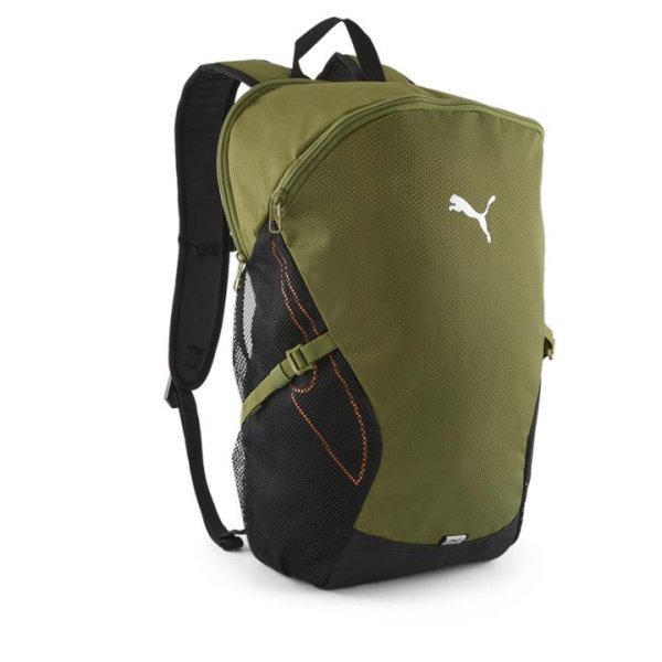 Plus PRO Backpack in Olive Green/Rickie Orange, Polyester by PUMA