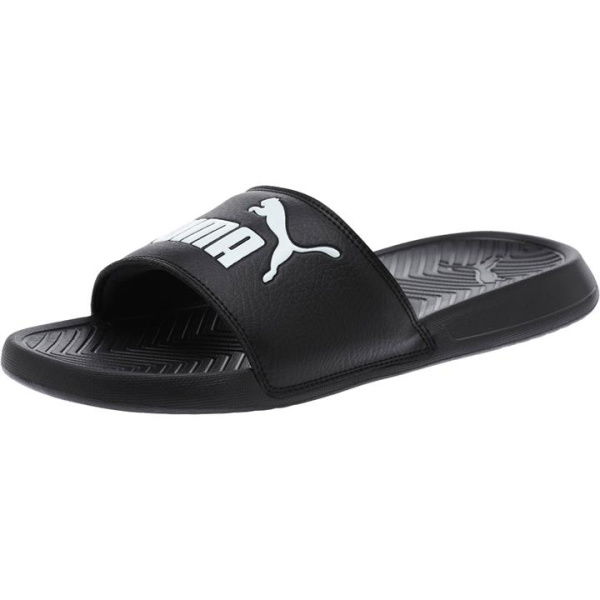 Popcat Slide Unisex Sandals in Black/White, Size 5, Synthetic by PUMA