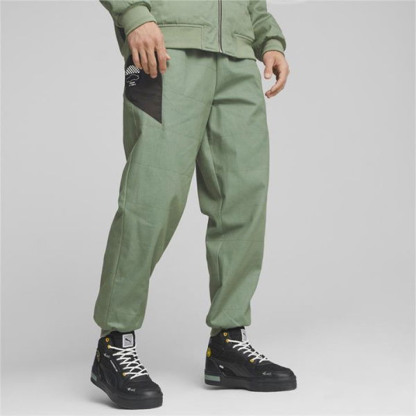 Porsche Legacy Garage Crew Men's Pants in Eucalyptus, Size Medium, Polyester by PUMA