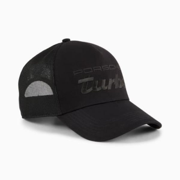 Porsche Legacy Trucker Cap in Black, Polyester by PUMA