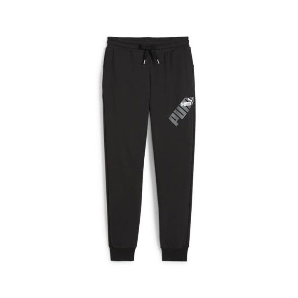 POWER Men's Track Pants in Black, Size Small, Cotton/Polyester by PUMA