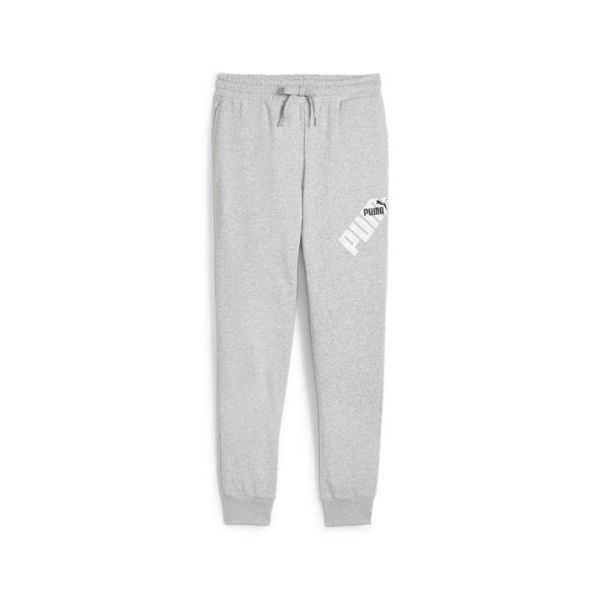 POWER Men's Track Pants in Light Gray Heather, Size 2XL, Cotton/Polyester by PUMA