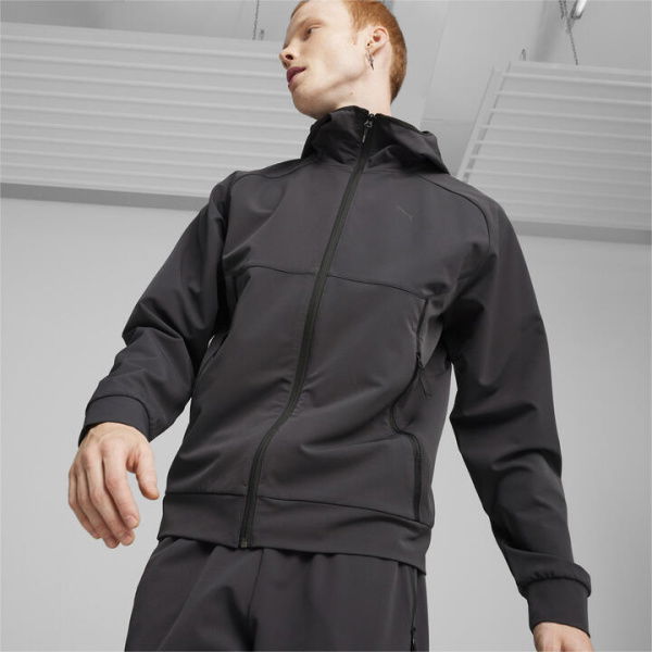 PUMATECH Men's Track Jacket in Black, Size 2XL, Polyester/Elastane