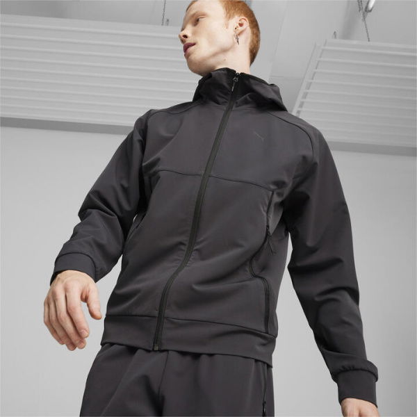 PUMATECH Men's Track Jacket in Black, Size XL, Polyester/Elastane