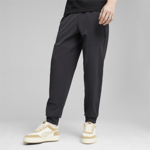 PUMATECH Men's Track Pants in Black, Size Medium, Polyester/Elastane