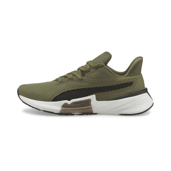 PWRFRAME Men's Training Shoes in Dark Green Moss/Black, Size 7, Synthetic by PUMA Shoes