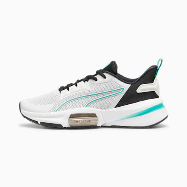 PWRFrame TR 3 Women's Training Shoes in Feather Gray/Black/Sparkling Green, Size 7 by PUMA Shoes