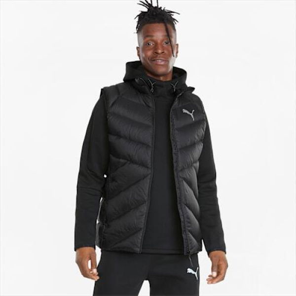 PWRWarm packLITE Men's Down Vest in Black, Size Small, Polyester by PUMA