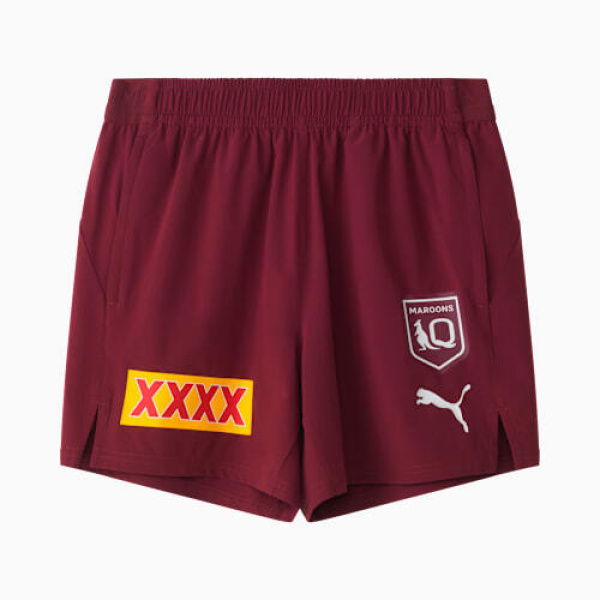 QLD Maroons 2026 Men's Training Shorts in Burgundy/Qrl, Size Medium by PUMA