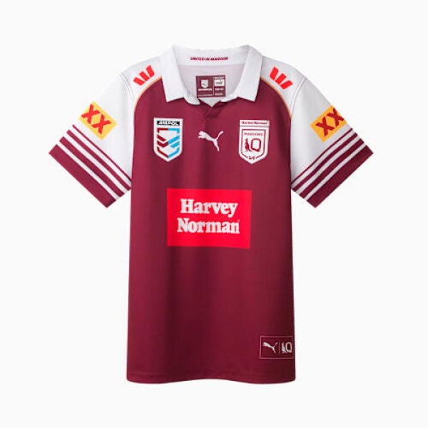 QLD Maroons 2026 WSOO Women's Replica Home Jersey Shirt in Burgundy/White, Size Small by PUMA