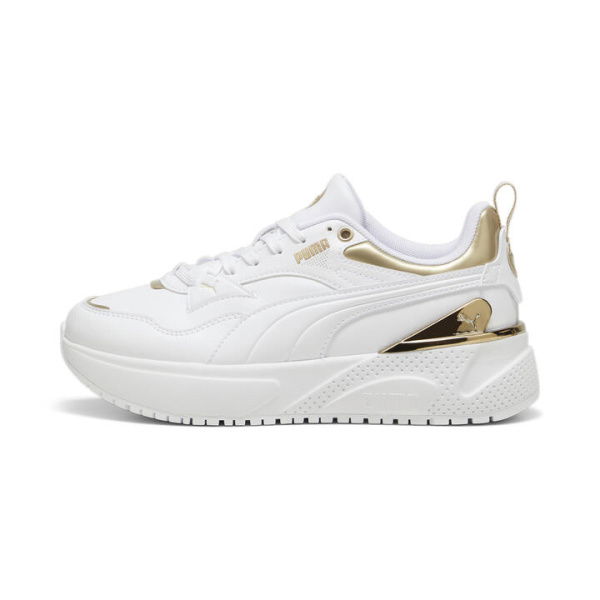 R78 Disrupt Metallic Dream Women's Sneakers in Gold/White/Matte Gold, Size 10.5, Synthetic by PUMA Shoes