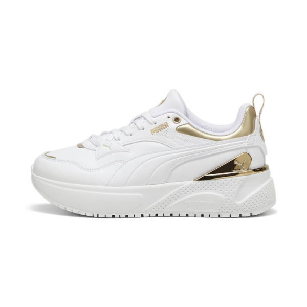 R78 Disrupt Metallic Dream Women's Sneakers in Gold/White/Matte Gold, Size 5.5, Synthetic by PUMA Shoes