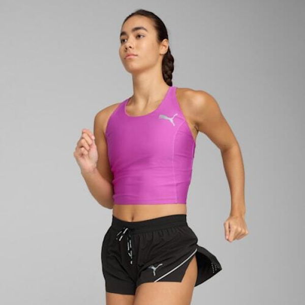 RACEDAY ULTRAFORM Women's Crop Top in Wild Berry, Size Medium, Polyester/Elastane by PUMA