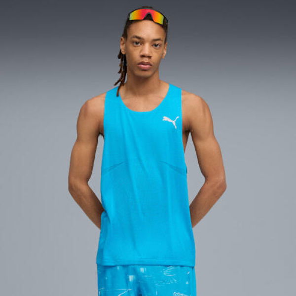 RACEDAY ULTRASPUN Singlet Men in Speed Blue, Size Small, Polyester by PUMA